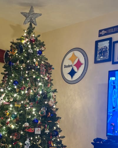 Customer photo review of Pittsburgh Steelers "Steelmark" 3D Vintage Metal Wall Art