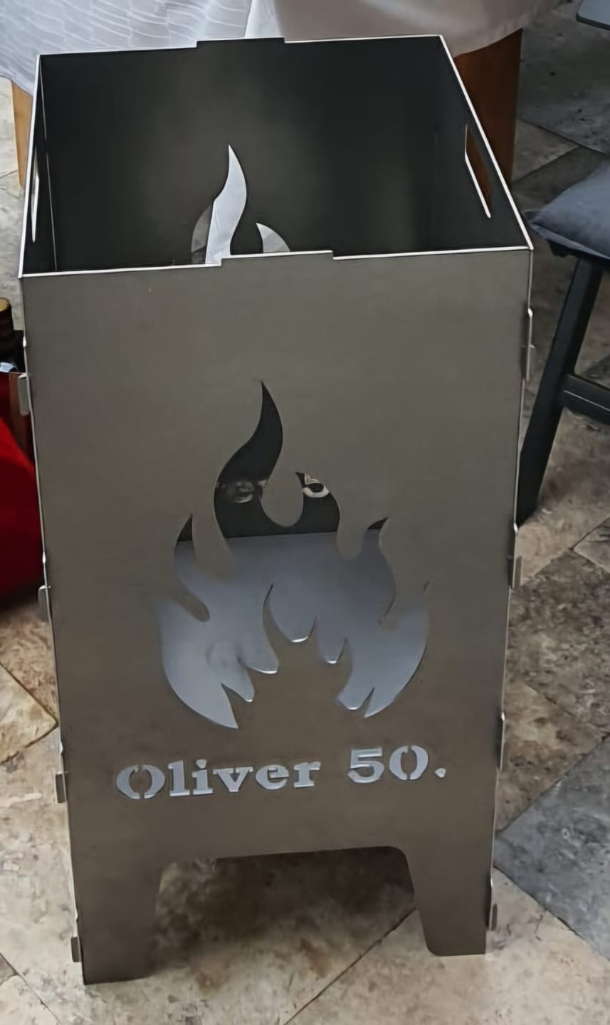 Customer photo review of Feuertonne Flamme aus edlem Stahl