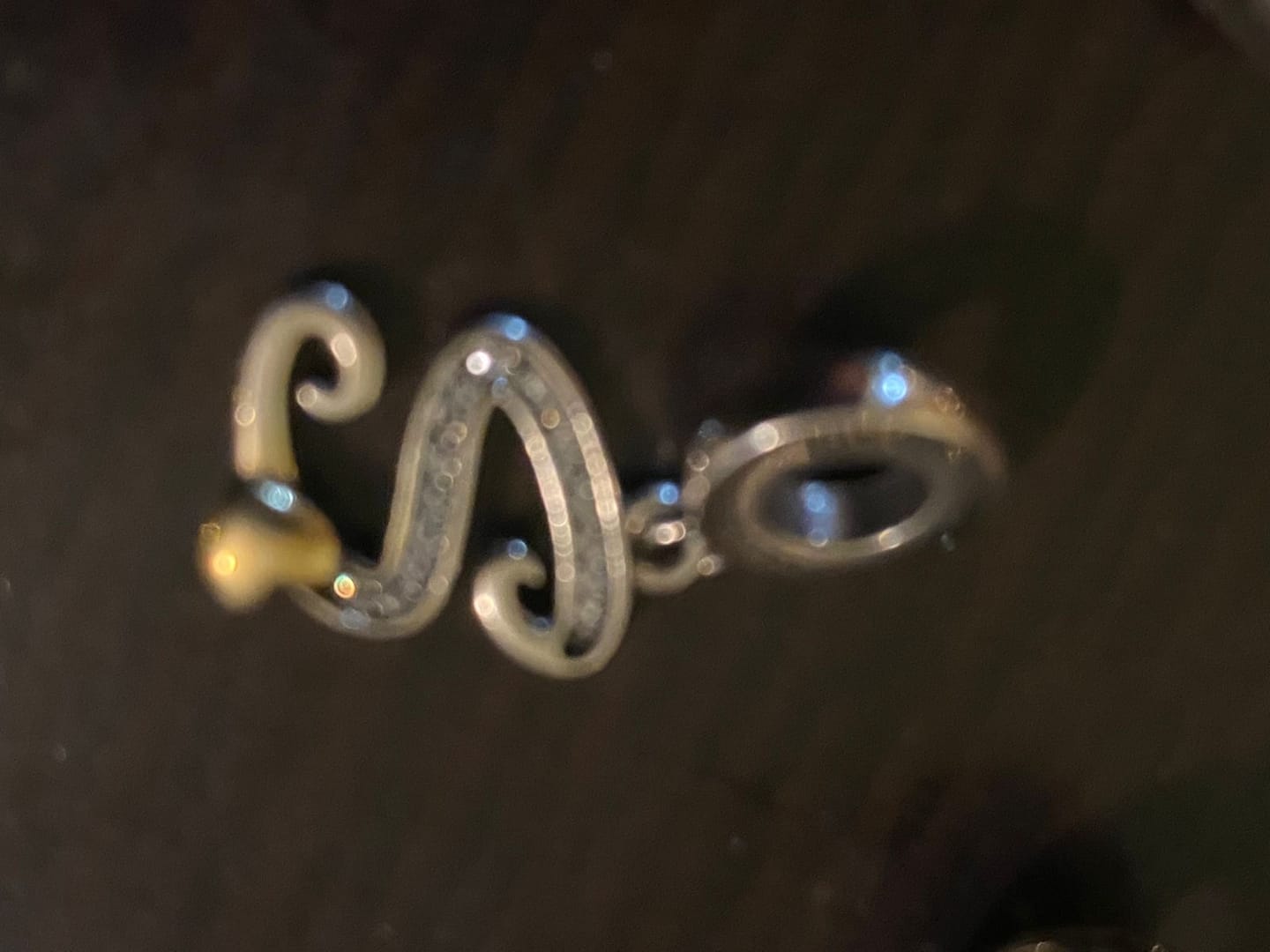 Customer photo review of Charm Letras del Alfabeto y Corazón Dorado