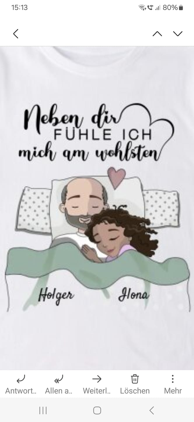 Customer photo review of Schlafmützen - Personalisiertes T-Shirt