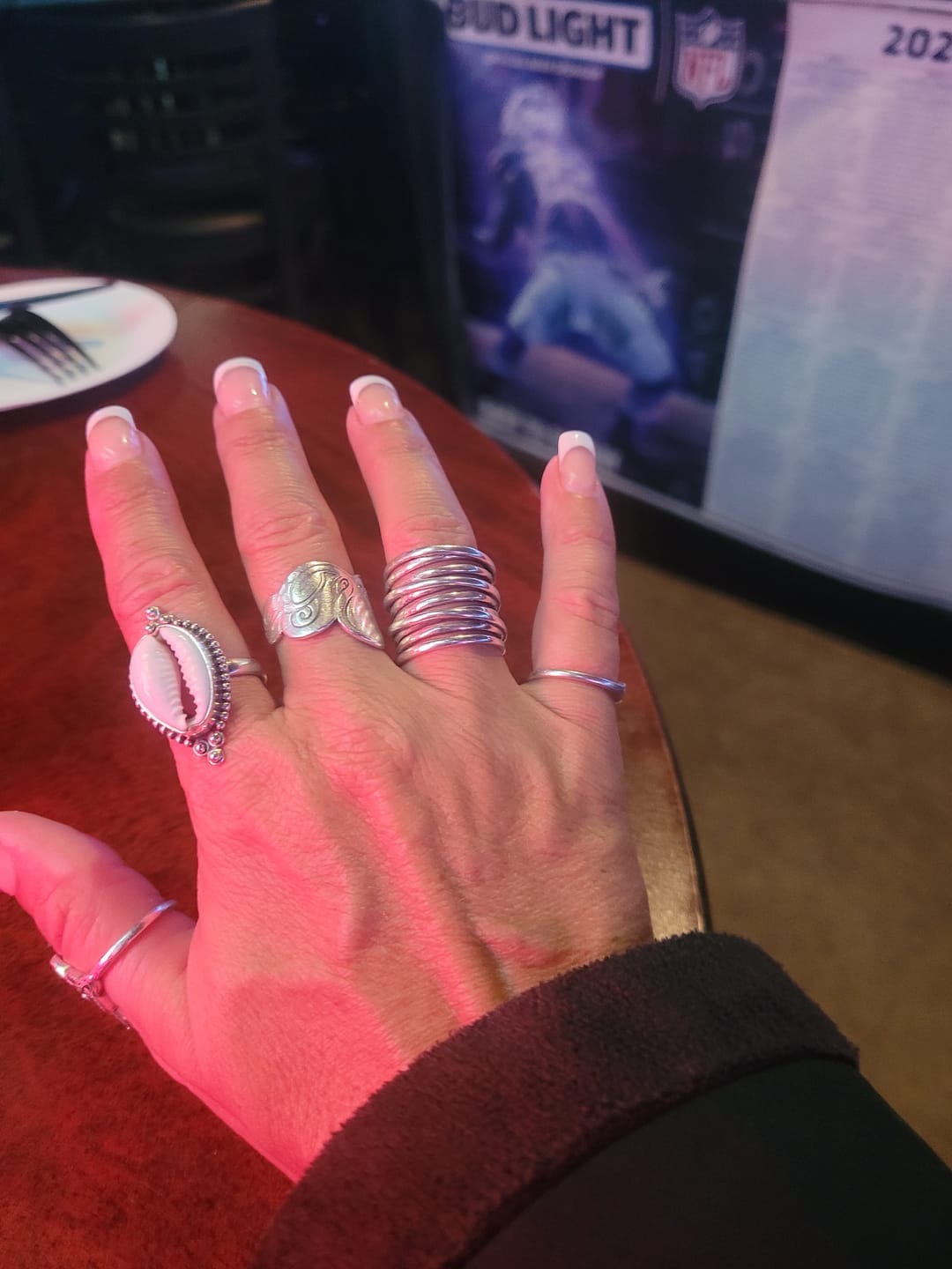 Customer photo review of Chunky Wrap Wide Band Ring Sterling Silver