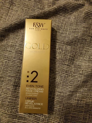 Customer photo review of Fair And White 2: Gold Revitalizing Fade Cream 50ml / 1.7fl.oz