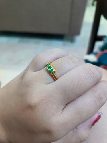 Customer photo review of .45ct La Rambla Engagement Ring