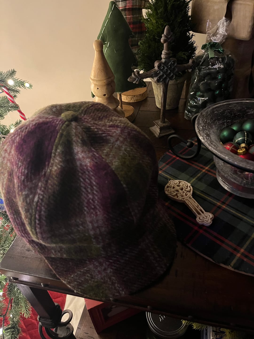 Customer photo review of Womens Harris Tweed and Brown Leather Gloves - Gift Boxed