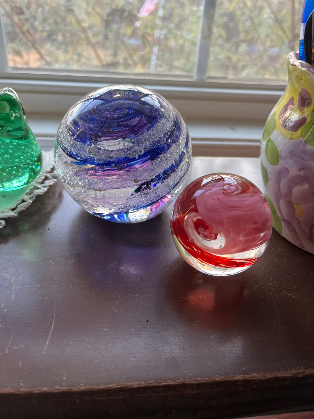 Customer photo review of Glimmer Orb with Cremation Ashes