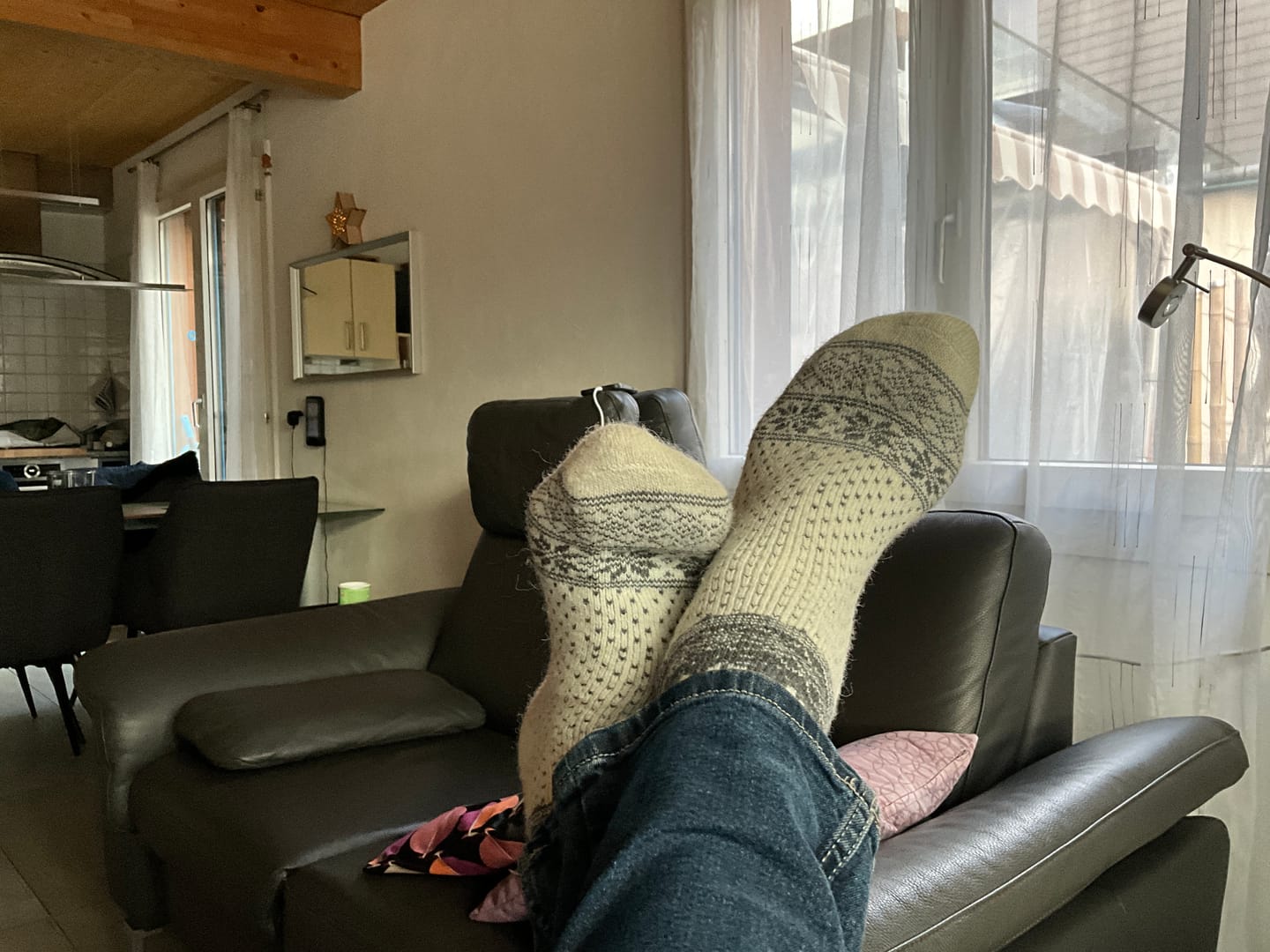Customer photo review of Alpaka-& Merino Norweger-Socken