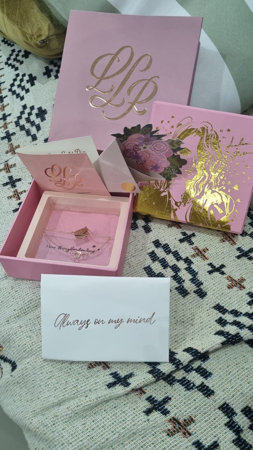 Customer photo review of Soundbyte Petite Love Letter Bracelet