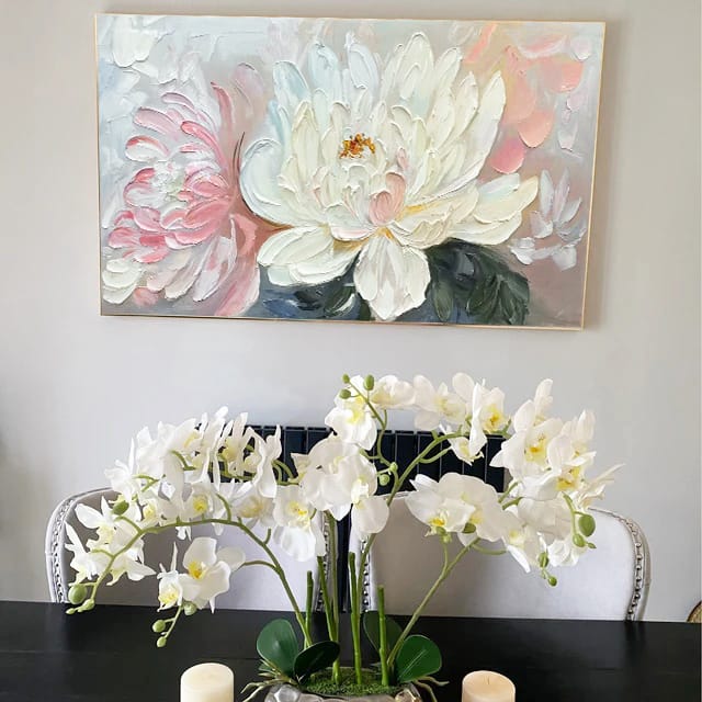 Customer photo review of Colorful Flower & Tree Abstract Textured Wall Art #ML053