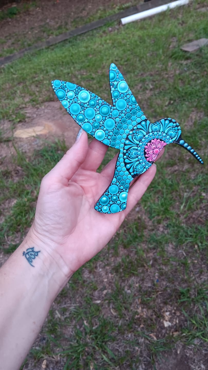 Customer photo review of Unfinished Wood Hummingbird Shape - Bird Animal - Craft - up to 24" DIY