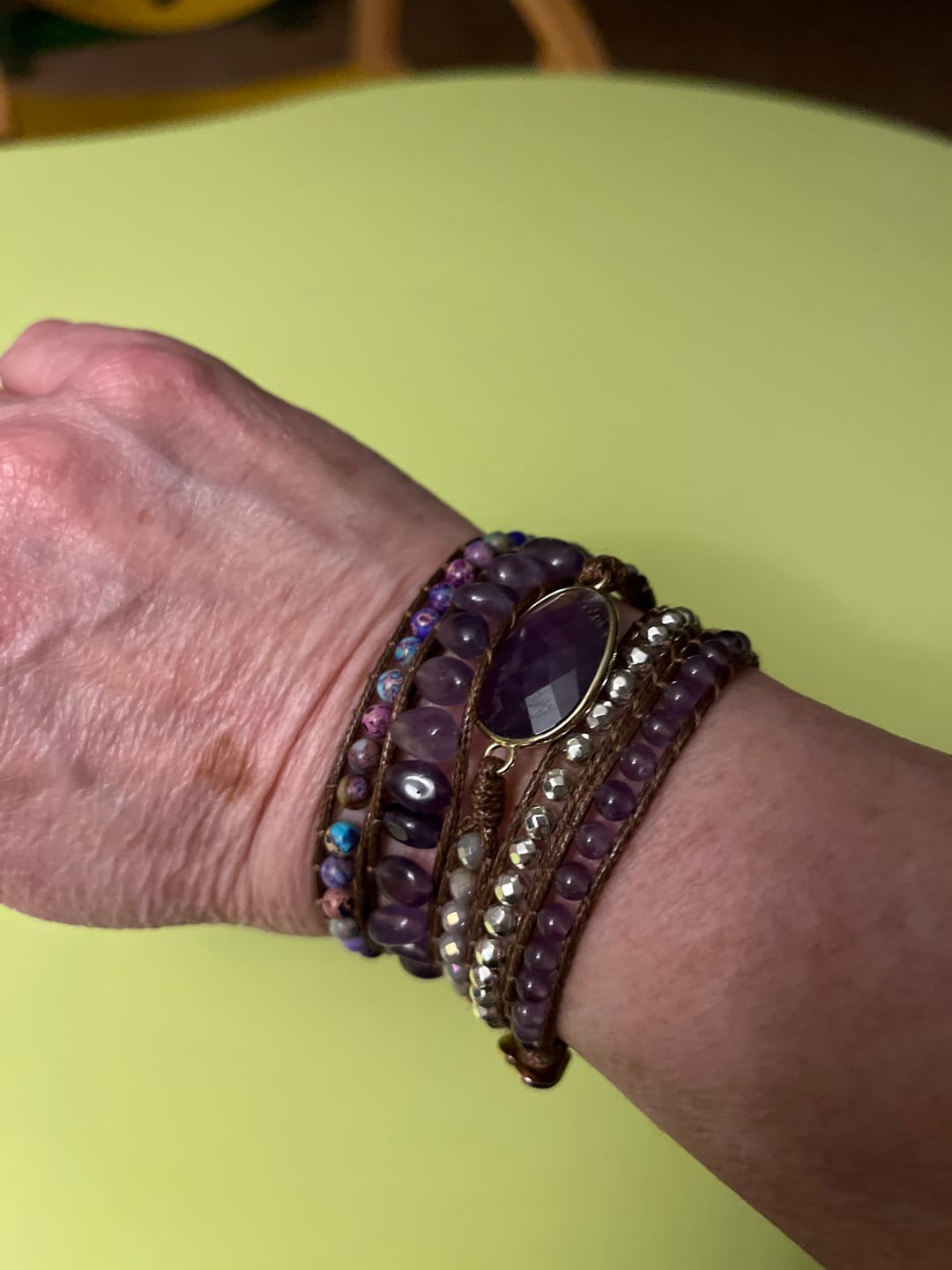 Customer photo review of Améthyste Bracelet "Bohème"