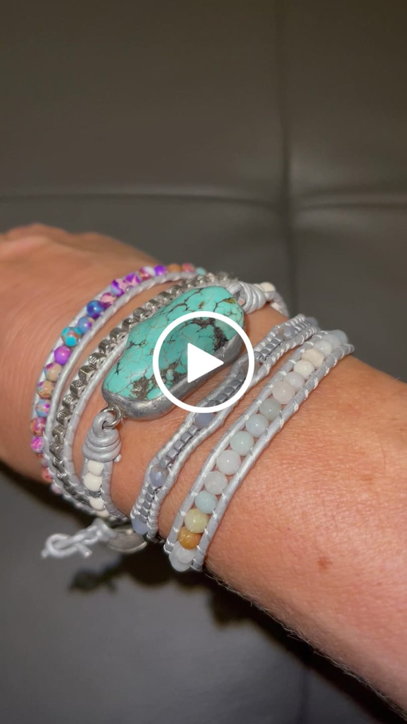 Customer video review of Healing Turquoise Protection Wrap Bracelet