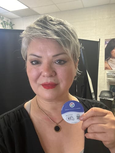 Customer photo review of Google Reviews - Table Stickers