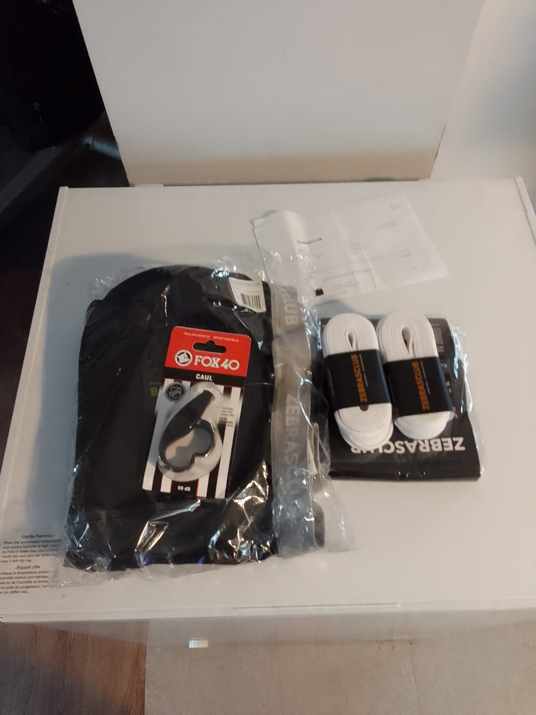 Customer photo review of WHITE WAXED HOCKEY REFEREE LACES