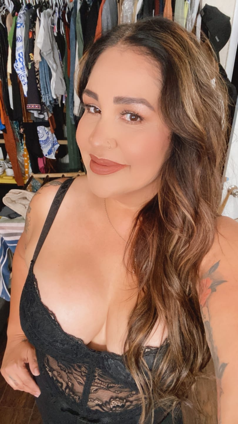 Customer photo review of Balayage Brown Highlights Clip in Extensions Human Hair (#2/8/2)