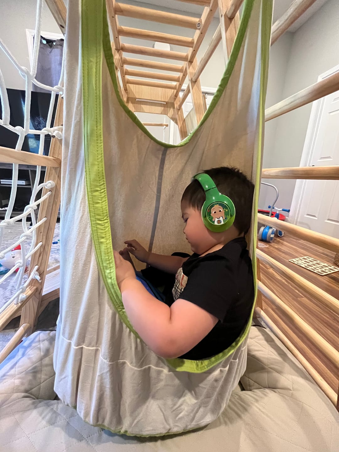 Customer photo review of Sensory Swing for Large Climbers – Soothing Play Add-On (Climber Not Included)