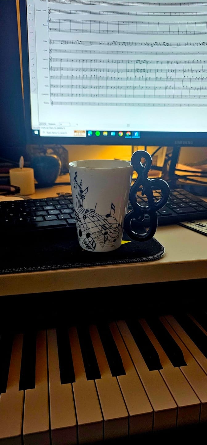 Customer photo review of Originelle Tasse – Violinschlüssel