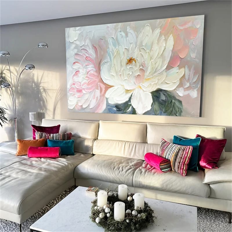 Customer photo review of Colorful Flower & Tree Abstract Textured Wall Art #ML053