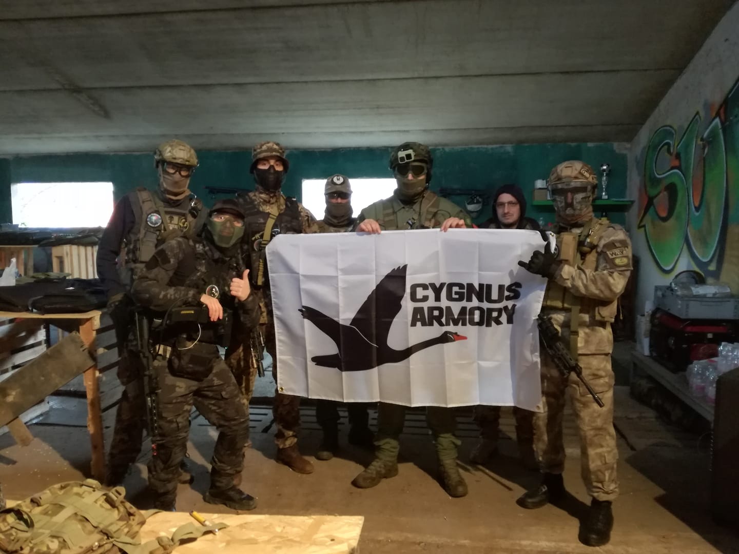Customer photo review of Cygnus Armory - Nylon Flag