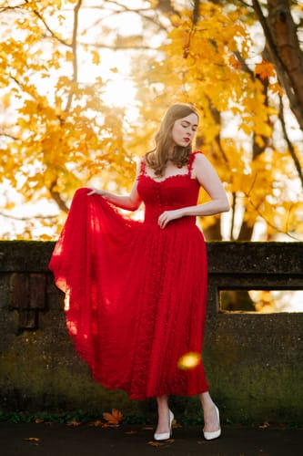 Customer photo review of Scarlet Rose Garden Gown