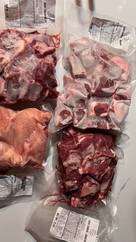 Customer photo review of Halal Goat Cubes-Gosht