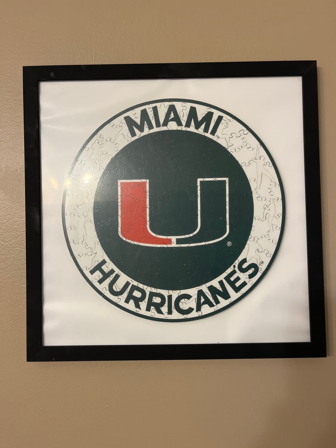 Customer photo review of University of Miami - Wooden Puzzle