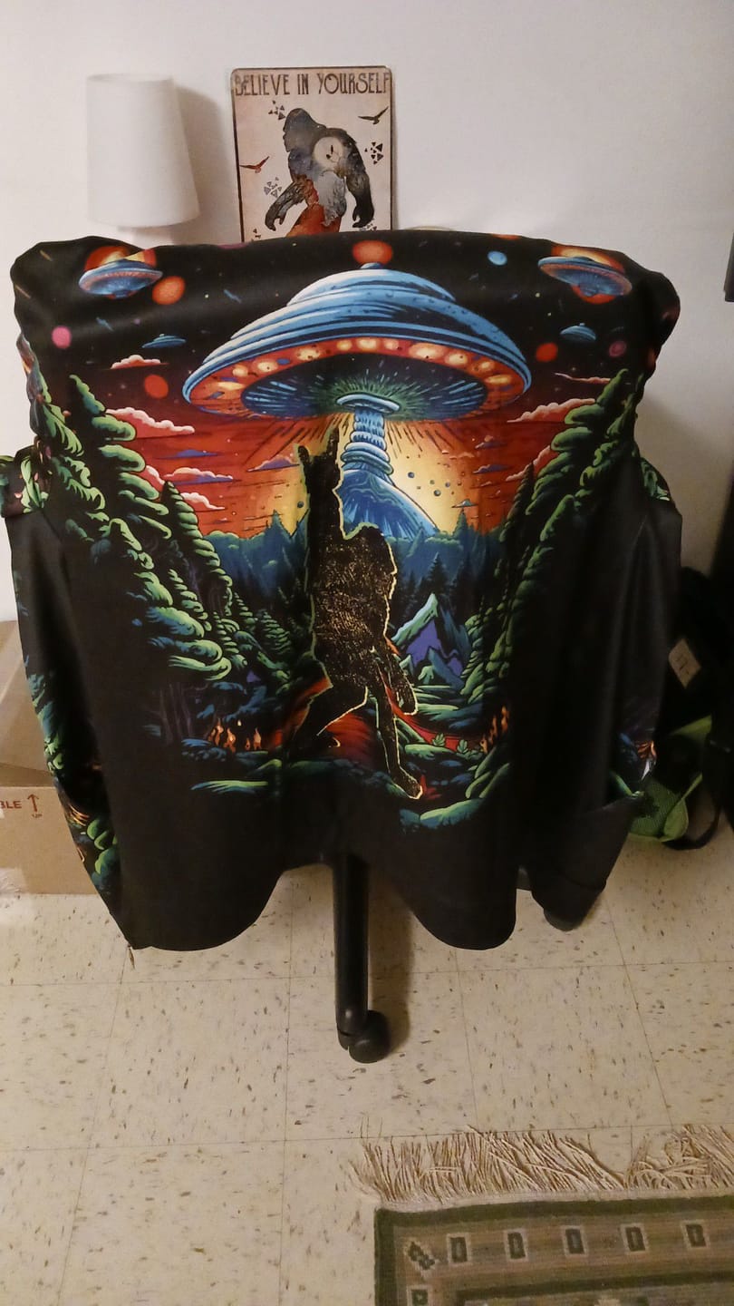 Customer photo review of Alien Bigfoot Night All Over Print Shirt