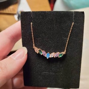 Customer photo review of Mom's Birthstone Necklace