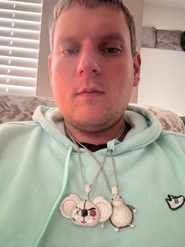 Customer photo review of S925 Moissanite Angry Koala Bear Pendant