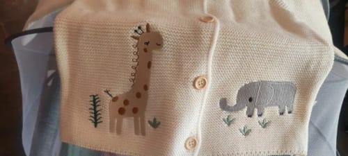 Customer photo review of Animal Embroidery Sweater Cardigan