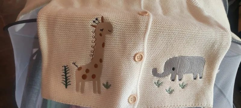 Customer photo review of Animal Embroidery Sweater Cardigan
