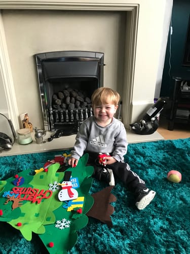 Customer photo review of Felt Christmas Tree - Montessori Kids Toy