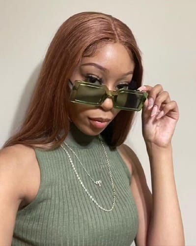 Customer photo review of Luvwin #4 Chocolate Brown Human Hair For Women Pre Plucked 13x4 HD Lace Front Wigs Glueless Straight Human Hair