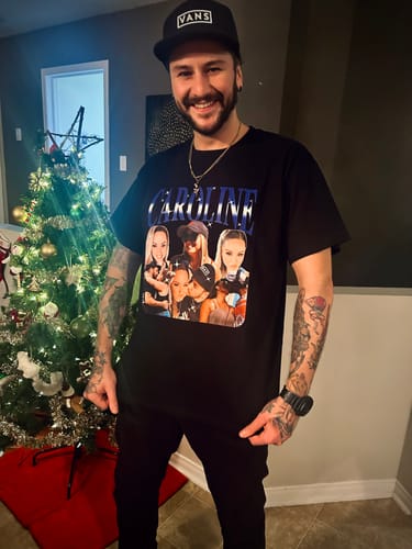 Customer photo review of CUSTOM VINTAGE TEE