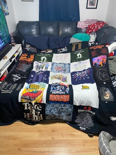 Customer photo review of Classic T-Shirt Blanket