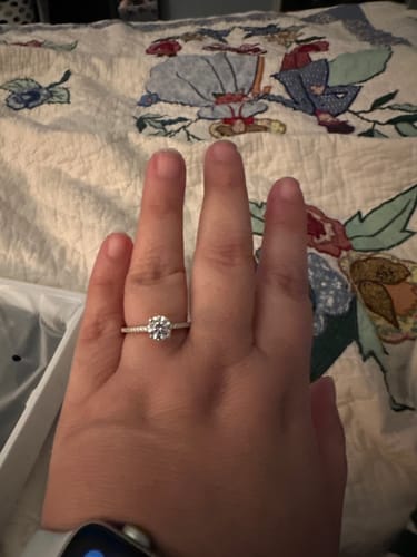 Customer photo review of Solitaire 1ct CZ Ring in Sterling Silver