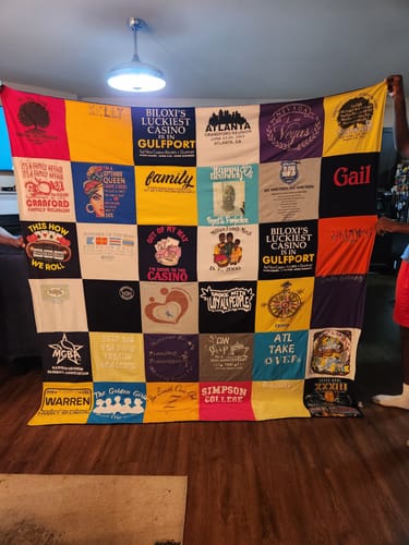 T-shirt quilt from simpson college by Benitha from GA
