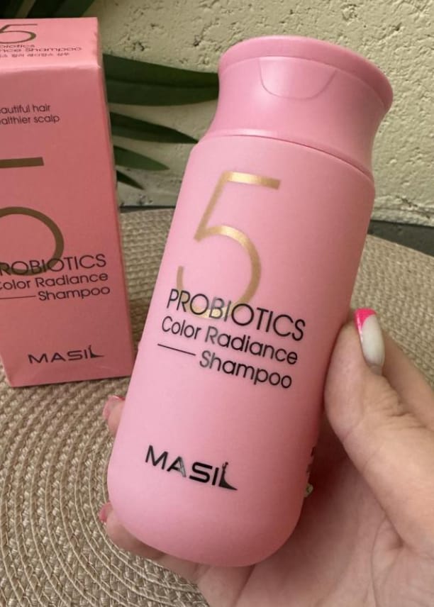 Customer photo review of Šampūns ar probiotiķiem krāsas aizsardzībai Masil 5 Probiotics Color Radiance Shampoo