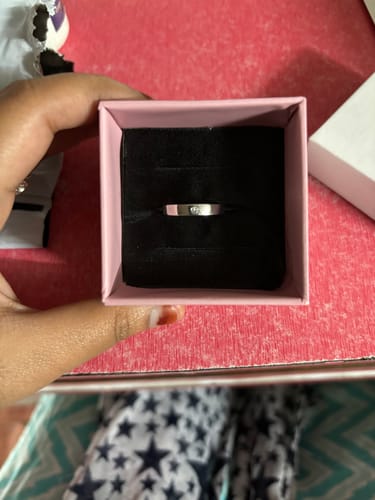 Customer photo review of Silver Zircon True Love Ring