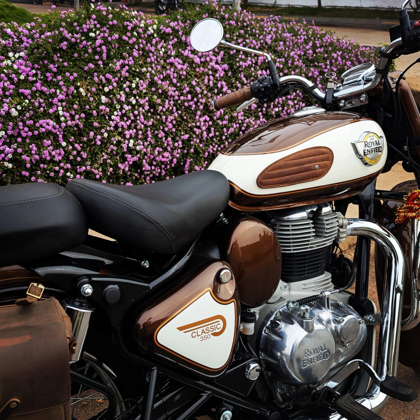 Customer photo review of tank pads mini leather classic stripes