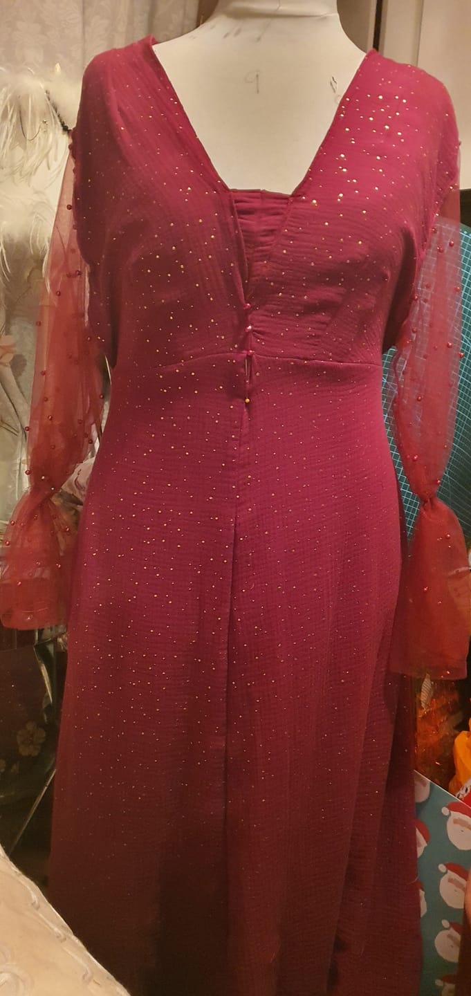 Customer photo review of Gold Speckled Double Gauze Fabric