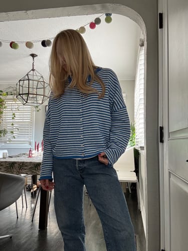 Customer photo review of Leighton Striped Cardigan