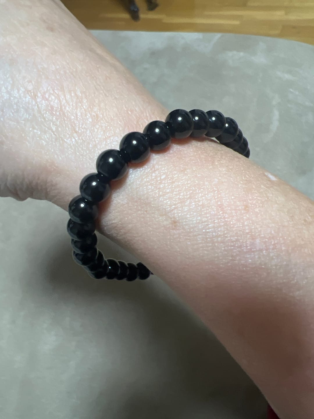 Customer photo review of Pulsera Turmalina negra | 4mm | Limpieza - Protección