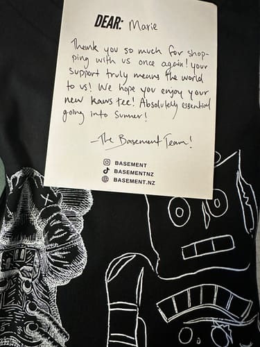 Customer photo review of KAWS x Uniqlo Warhol UT Graphic T-shirt Black