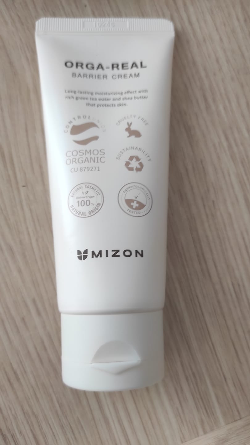 Customer photo review of Atjaunojošs krēms jutīgai ādai Mizon Orga-Real Barrier Cream