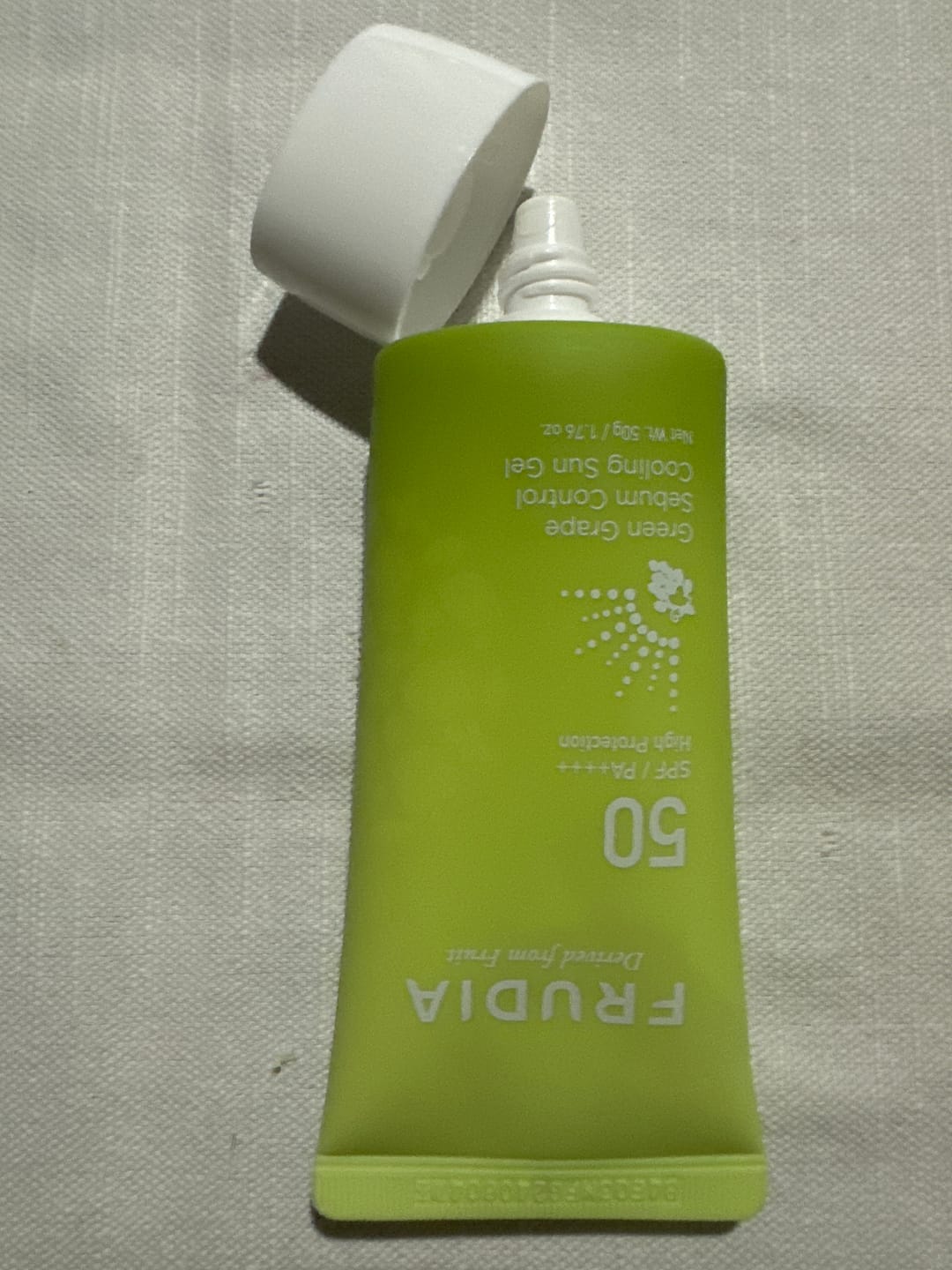 Customer photo review of Frudia Green Grape Sebum Control Sun Gel SPF50+/ PA++++