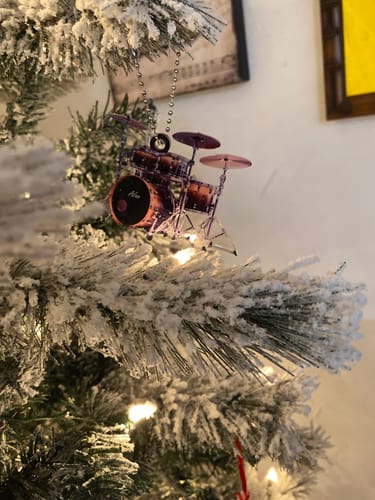 Customer photo review of Drums Styles Colorful Drums Personalized Christmas Ornament - Gift For Drummer