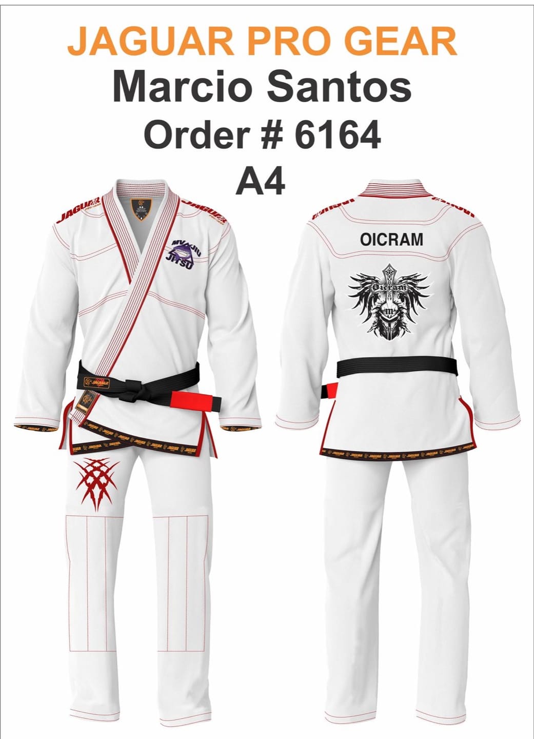 Customer photo review of Jaguar Classic - Custom Name And Logo Brazilian Jiu Jitsu Kimono BJJ Gi Uniform