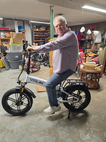 Customer photo review of I7 Pro Folding Full Suspension Electric Bike