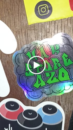 Customer video review of Stickers Holográficos