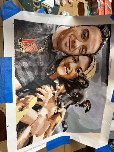 Customer photo review of Custom Paint By Numbers Kit - Upload Your Photo - Brush Set Included